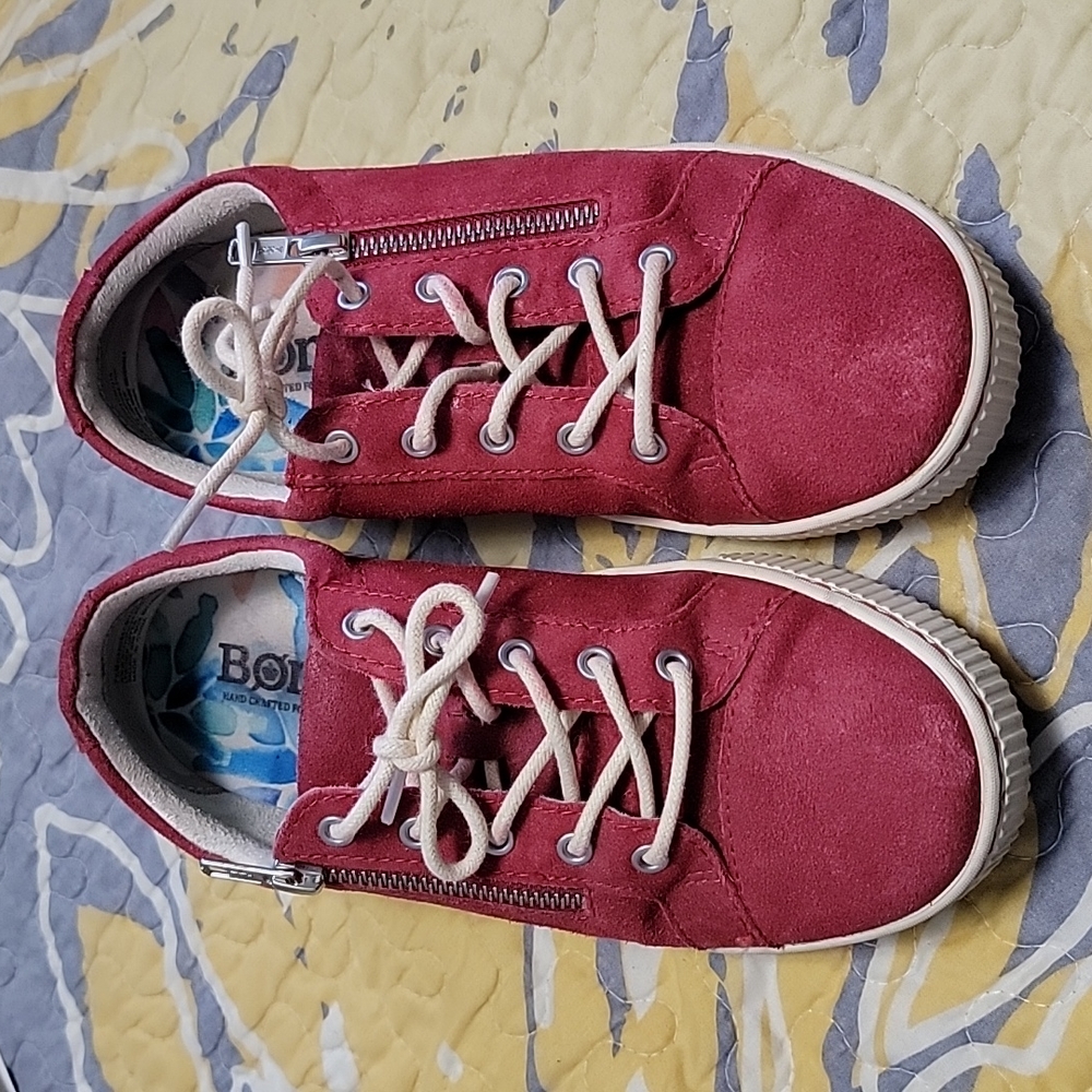 Red Leather Born Sneakers